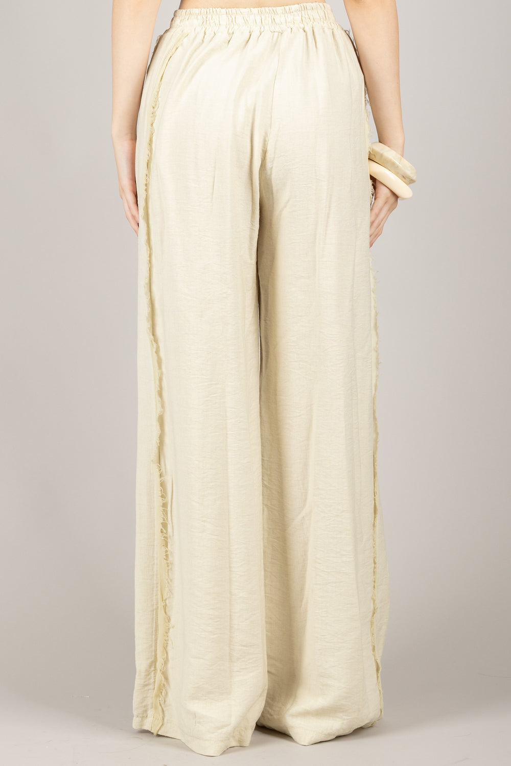 TENSIONE IN - SS251204 - PANTALONE AMPIO SFRANGIATO