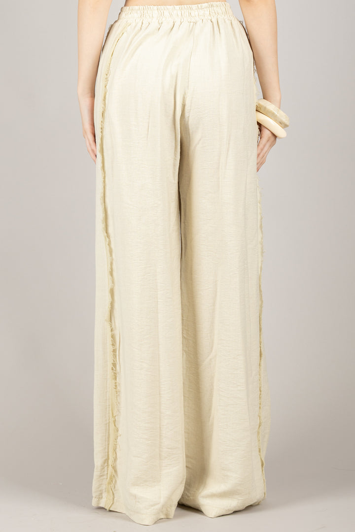 TENSIONE IN - SS251204 - PANTALONE AMPIO SFRANGIATO