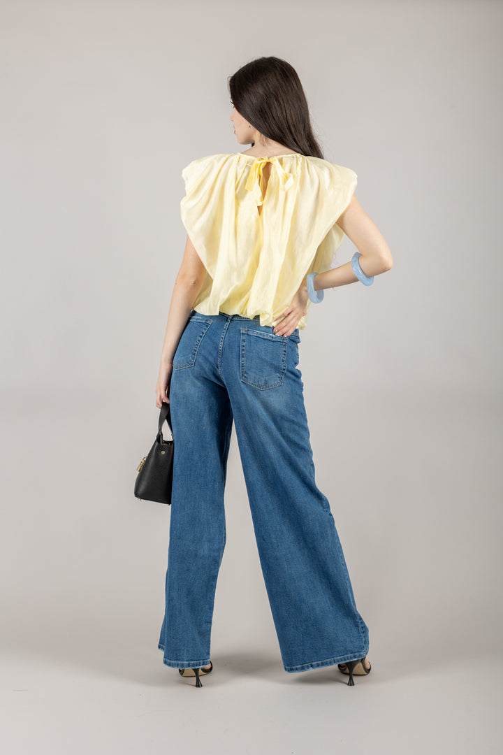 VICOLO - TD2345 - BLUSA FIOCCO SCHIENA