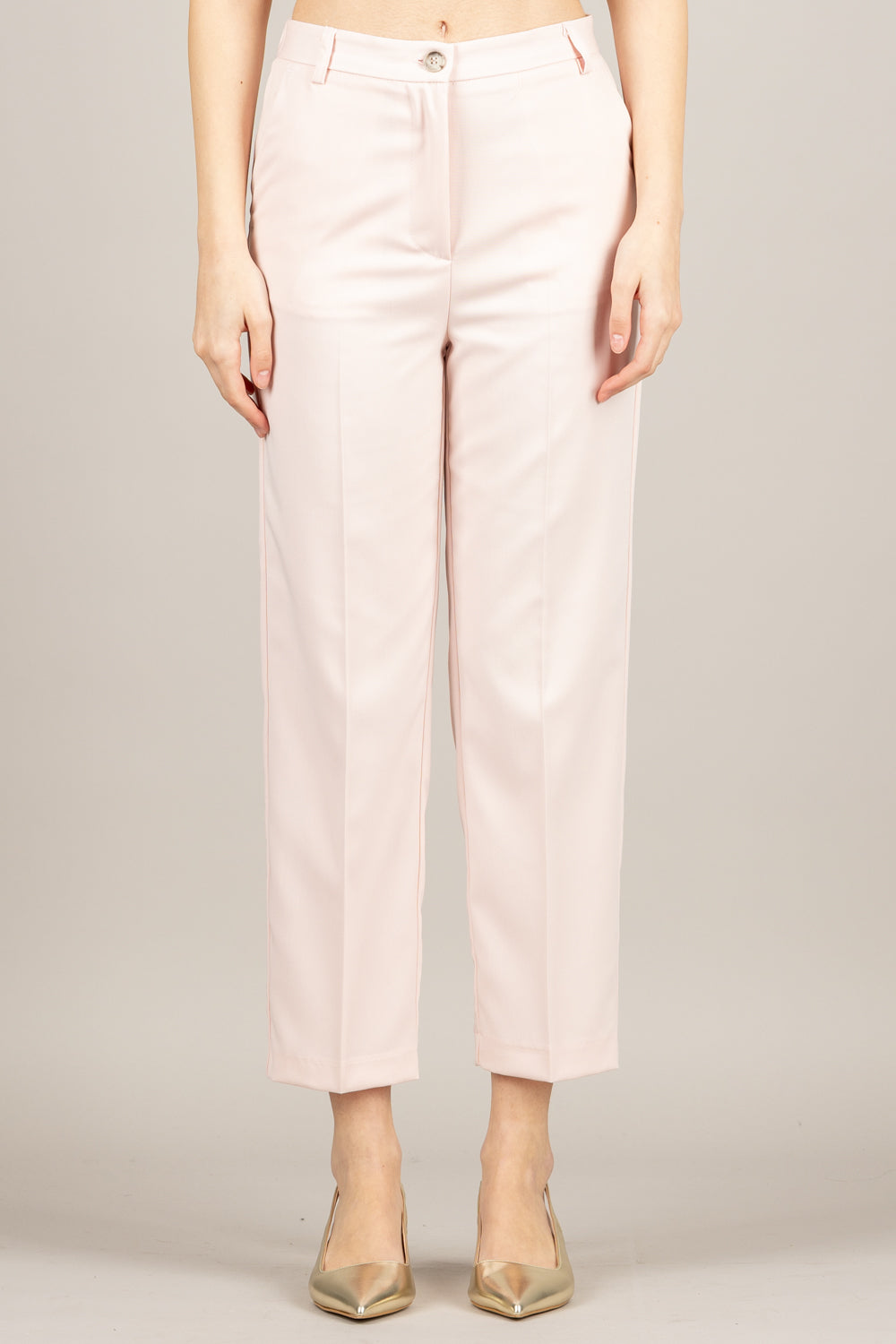 VICOLO - TAB0249 - PANTALONE A SIGRETTA CON ELASTICO POSTERIORE ROSA