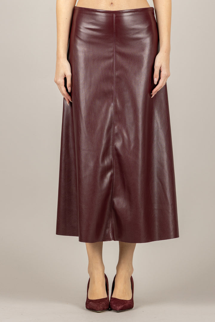 TENSIONE IN - 122154-25 - GONNA LONGUETTE IN ECOPELLE