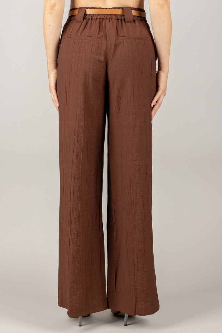 TENSIONE IN - 25P7789 - PANTALONE GOFFRATO CON CINTURA
