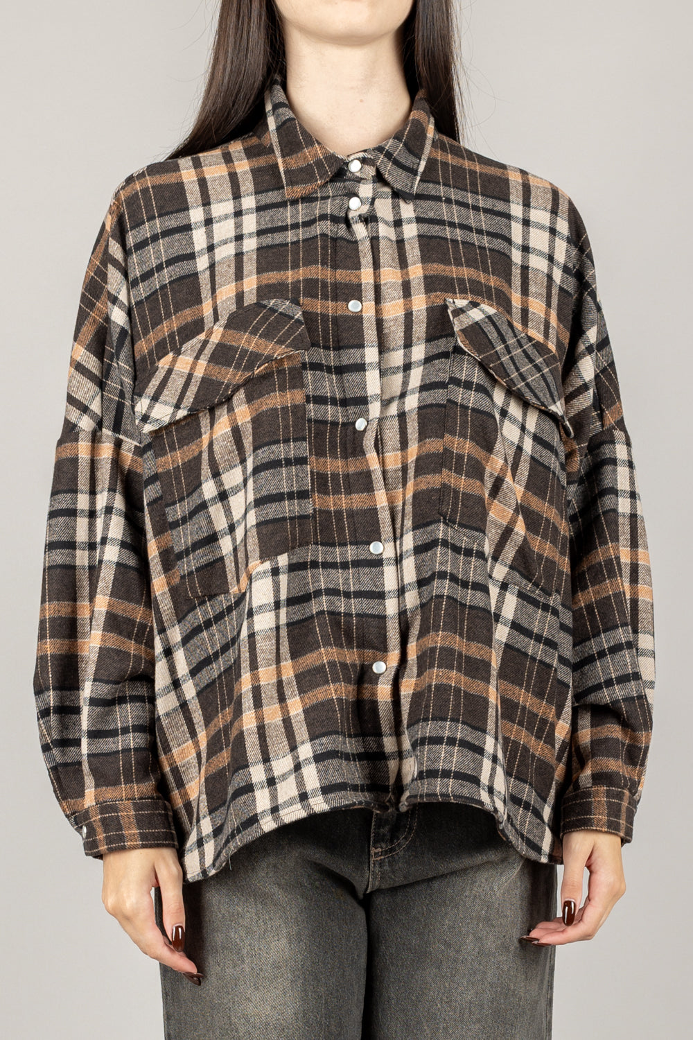 DIXIE - CFHSYLV - CAMICIA CHECK CON TASCHE