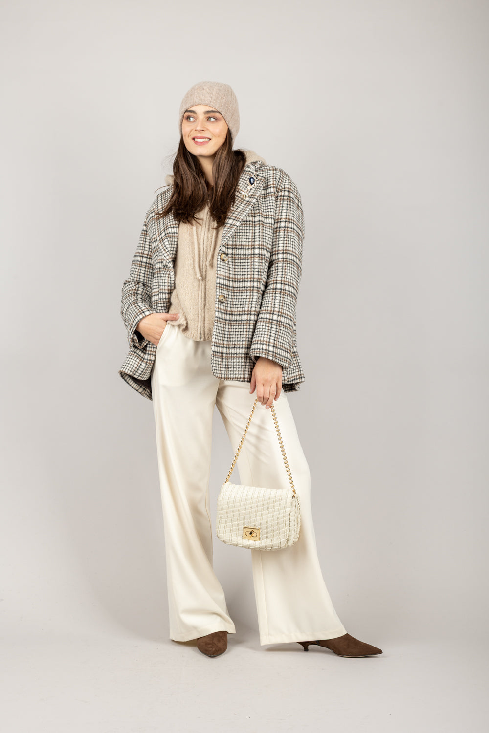 TENSIONE IN - 26P1046 - PANTALONE GAMBA DRITTA CON CINTURA