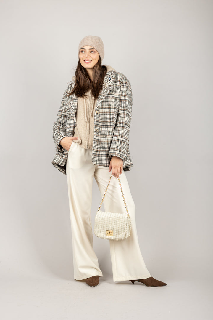 TENSIONE IN - 26P1046 - PANTALONE GAMBA DRITTA CON CINTURA