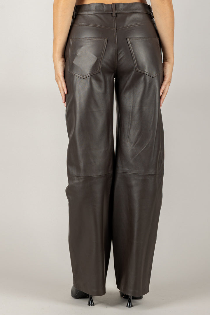VICOLO - TF0318 - PANTALONE GAMBA DRITTA VERA PELLE