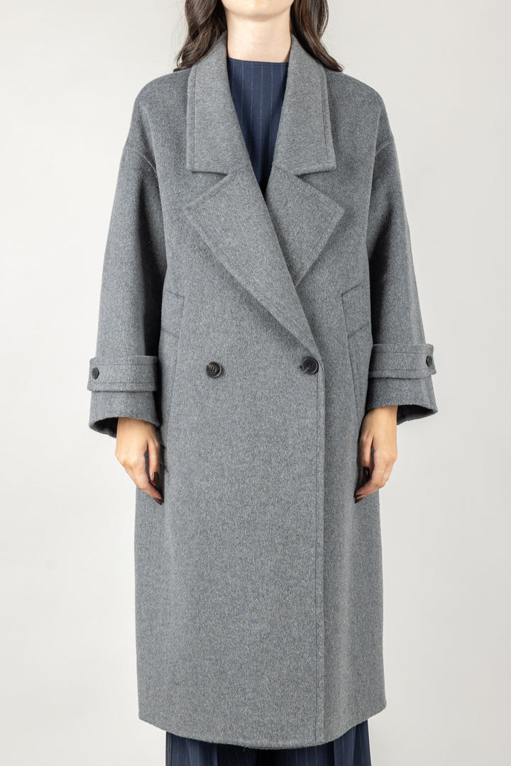 VICOLO - TF0050 - CAPPOTTO LUNGO CON TASCHE LATERALI