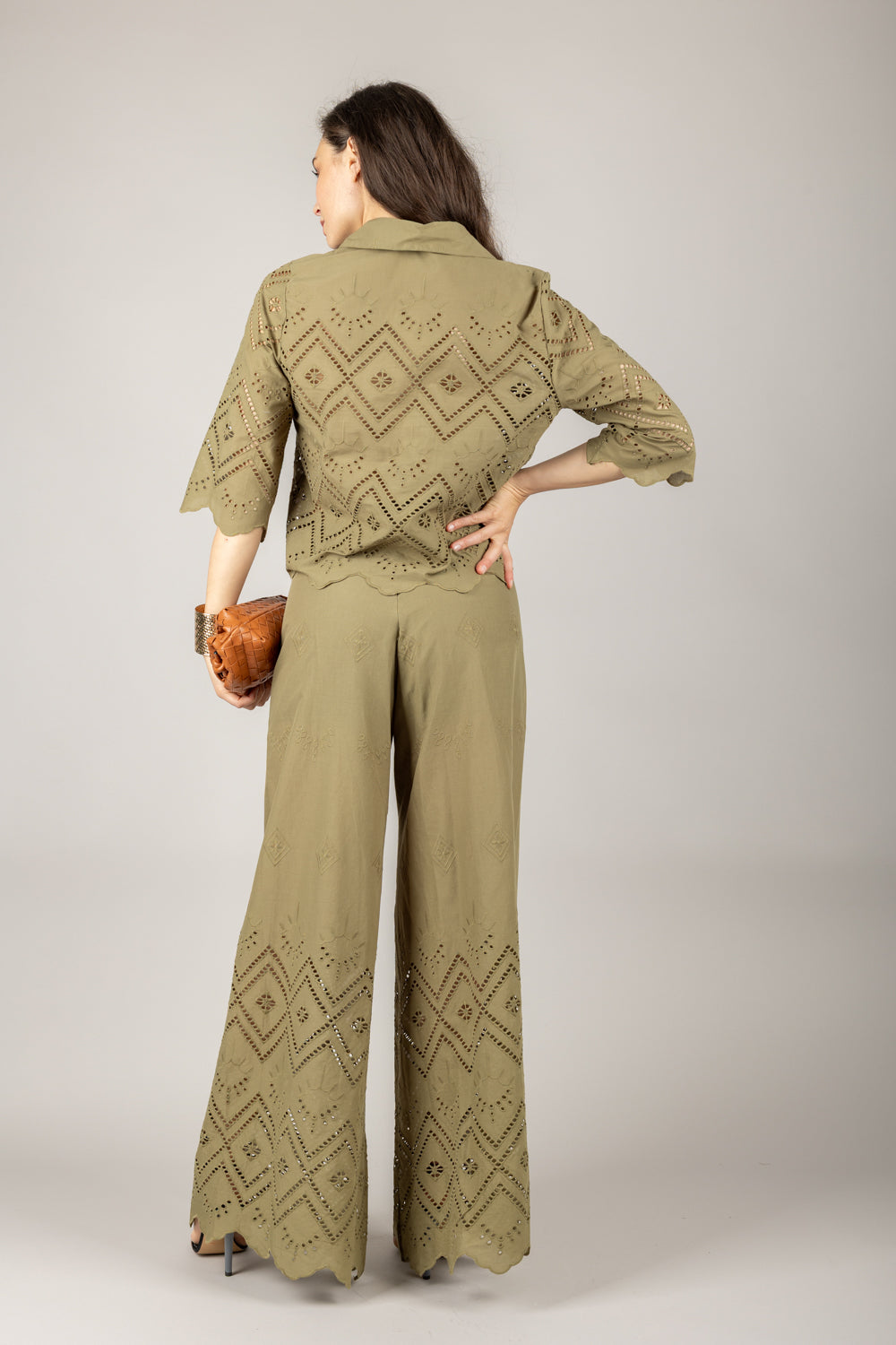 TENSIONE IN - S25CF20 - CAMICIA MANICA 3/4 PIZZO SAN GALLO