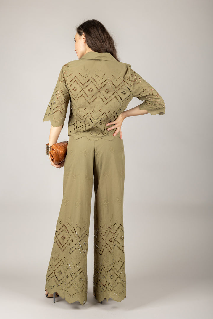 TENSIONE IN - S25CF20 - CAMICIA MANICA 3/4 PIZZO SAN GALLO