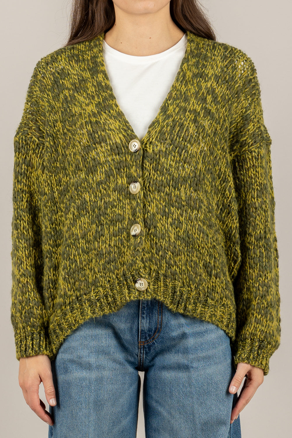 VICOLO - 33059F - CARDIGAN OVER BICOLOR