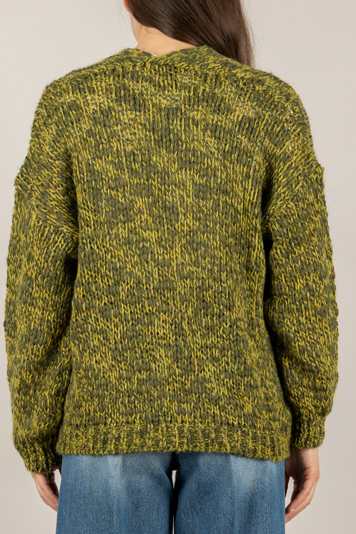 VICOLO - 33059F - CARDIGAN OVER BICOLOR