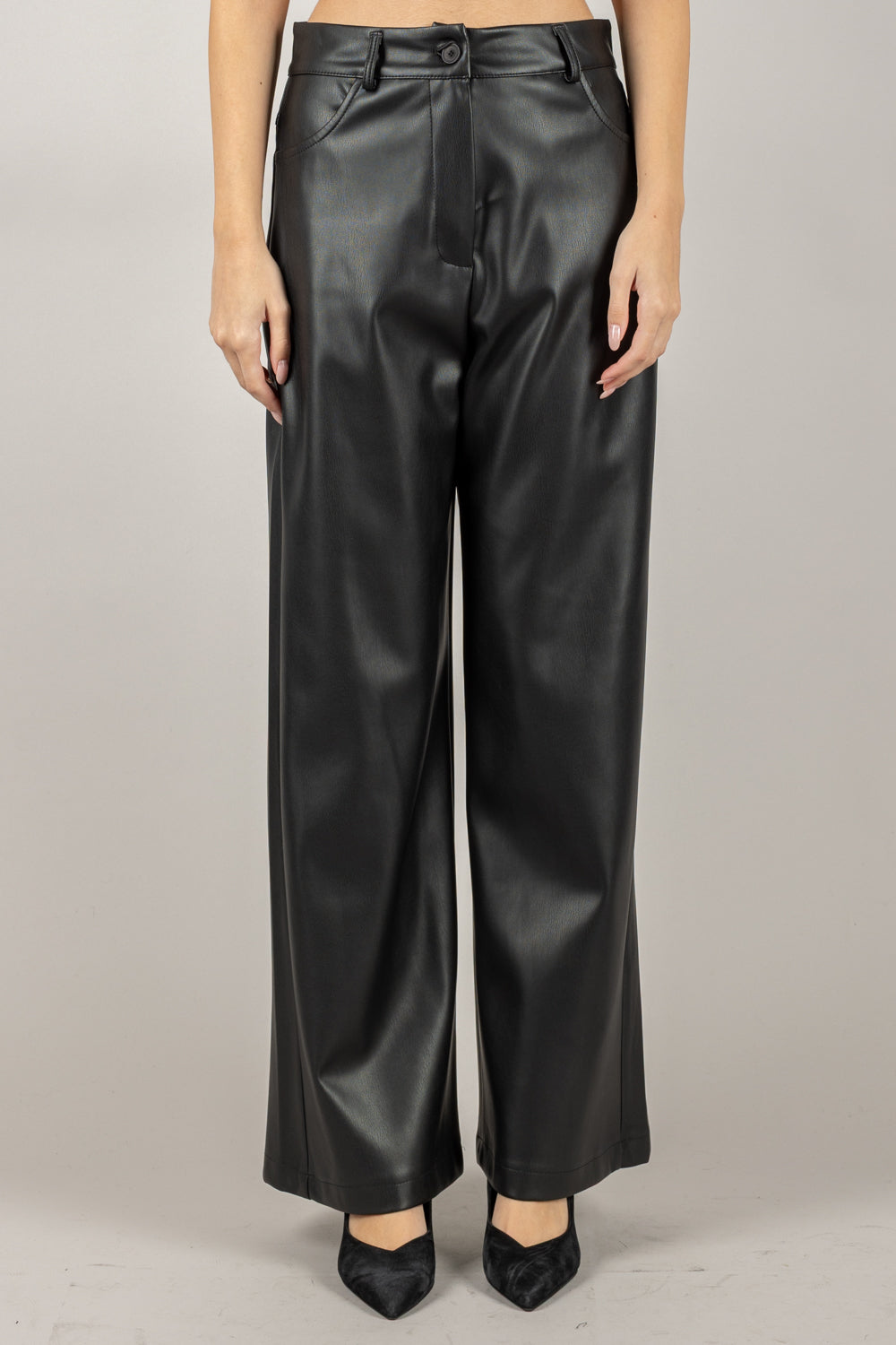 DIXIE - P845Y086 - PANTALONE ECOPELLE PALAZZO