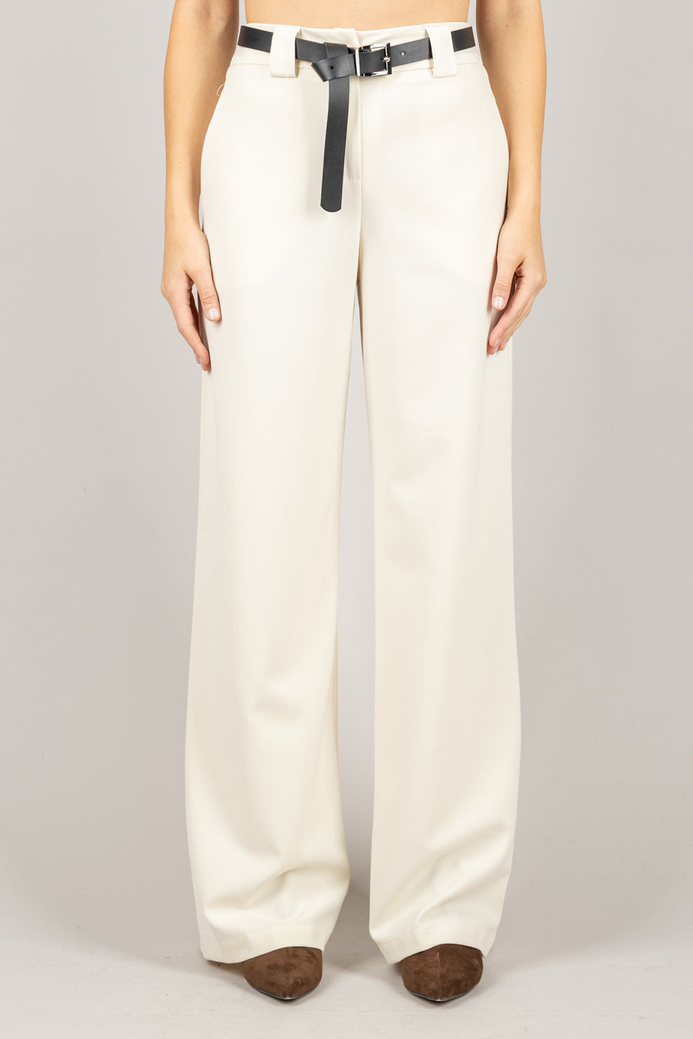 TENSIONE IN - 26P1046 - PANTALONE GAMBA DRITTA CON CINTURA