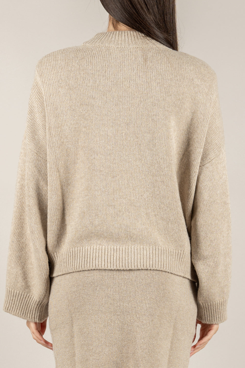 VICOLO - 55193F - MAGLIA SPALLINE CUCITURA FRONTALE