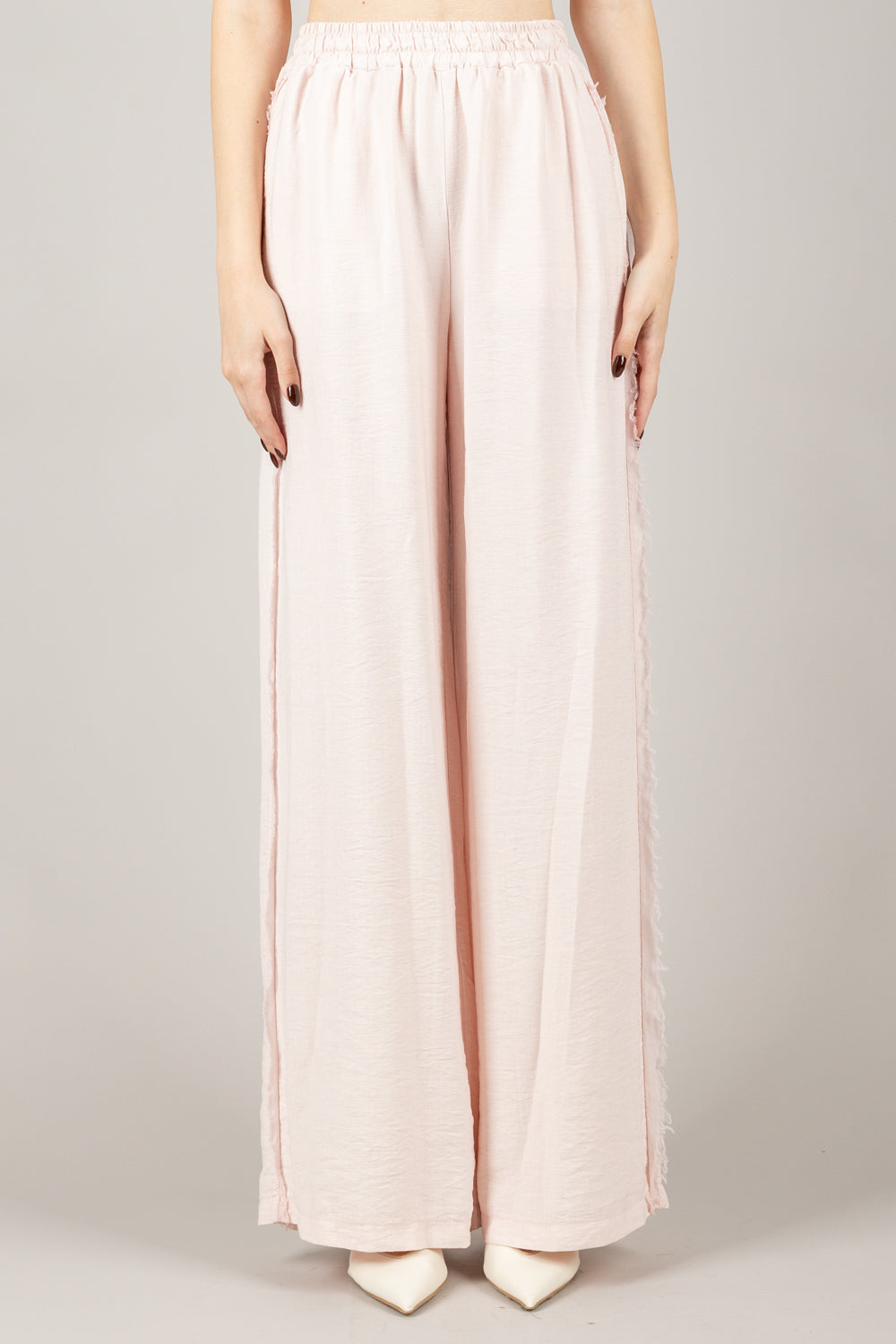 TENSIONE IN - SS251204 - PANTALONE AMPIO SFRANGIATO