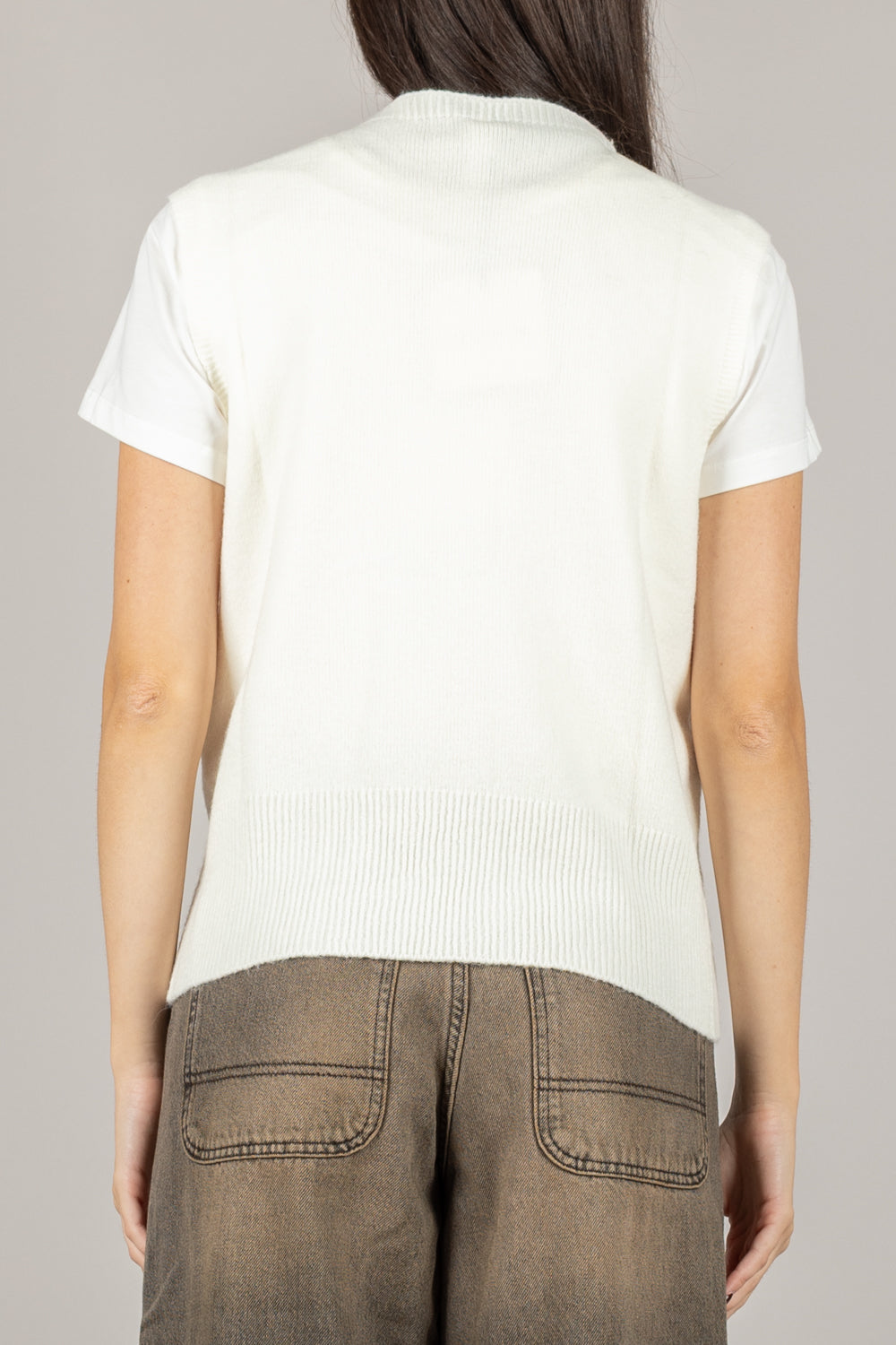 TENSIONE IN - 570302 - GILET IN MAGLIA GIROCOLLO