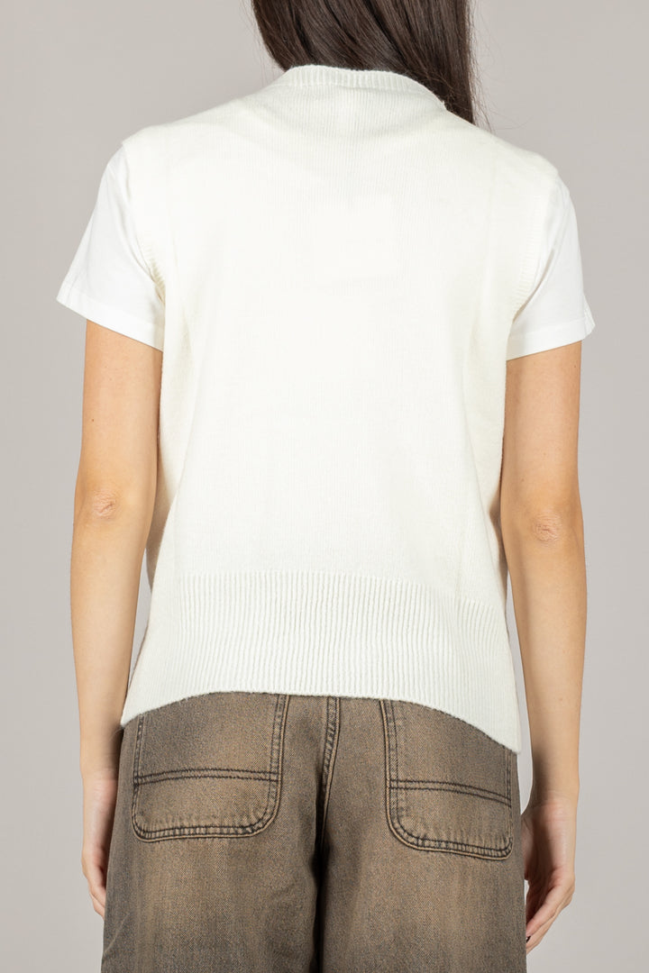 TENSIONE IN - 570302 - GILET IN MAGLIA GIROCOLLO