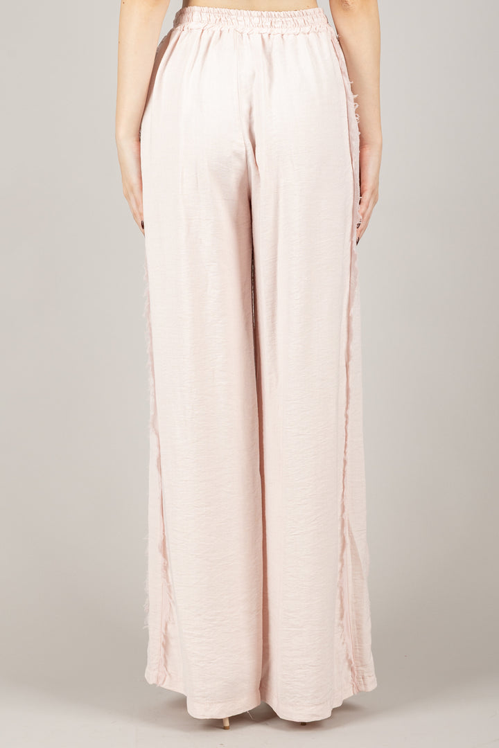 TENSIONE IN - SS251204 - PANTALONE AMPIO SFRANGIATO