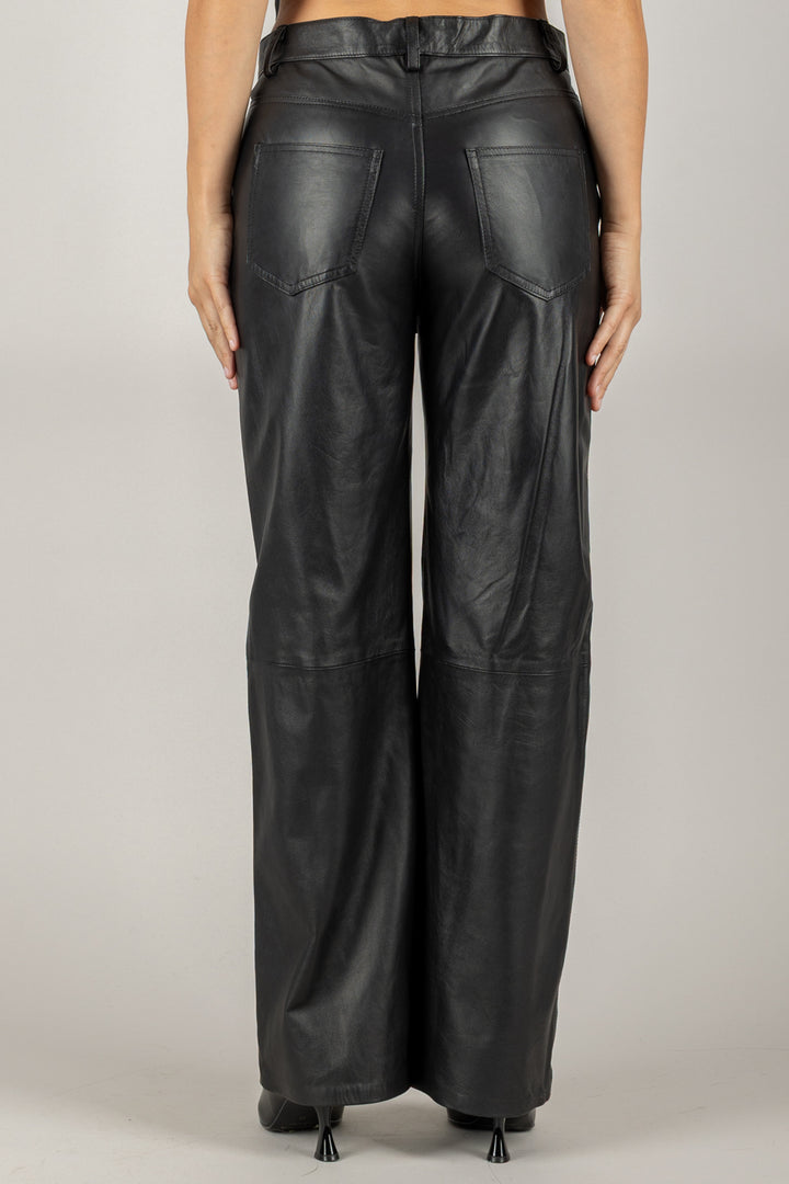 VICOLO - TF0318 - PANTALONE GAMBA DRITTA VERA PELLE