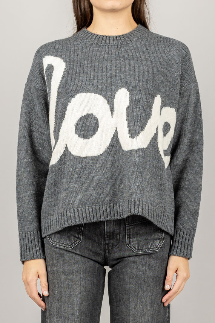 TENSIONE IN - W5HMJ70A400 - MAGLIA CON SCRITTO LOVE