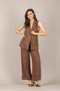 VICOLO - TAB2163 - PANTALONE GESSATO MORO