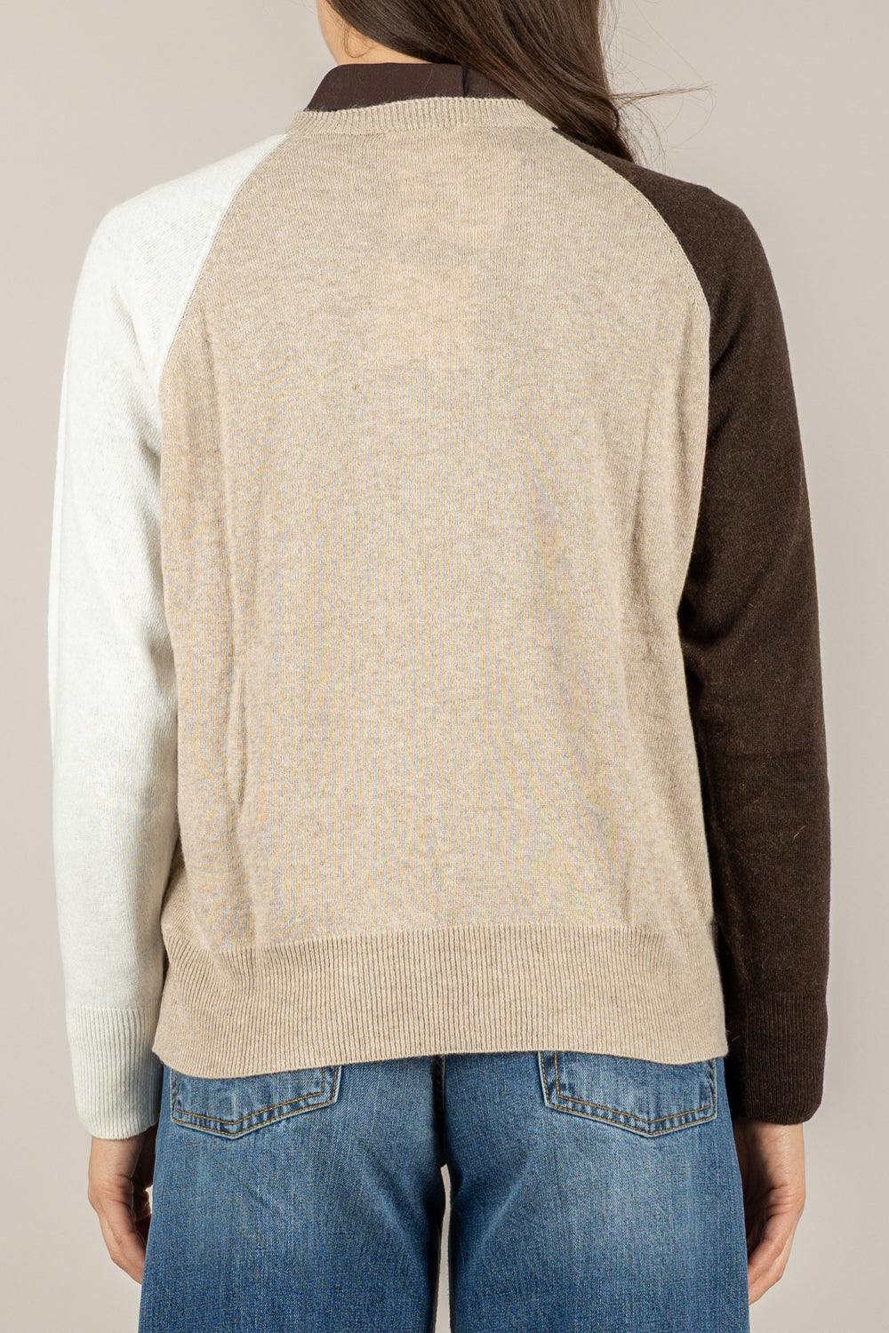 VICOLO - 22222F - MAGLIA MANICHE CONTRASTO