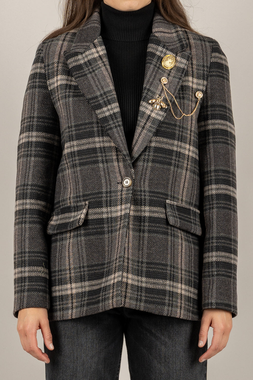 VICOLO - TF1988 - GIACCA CON SPILLE