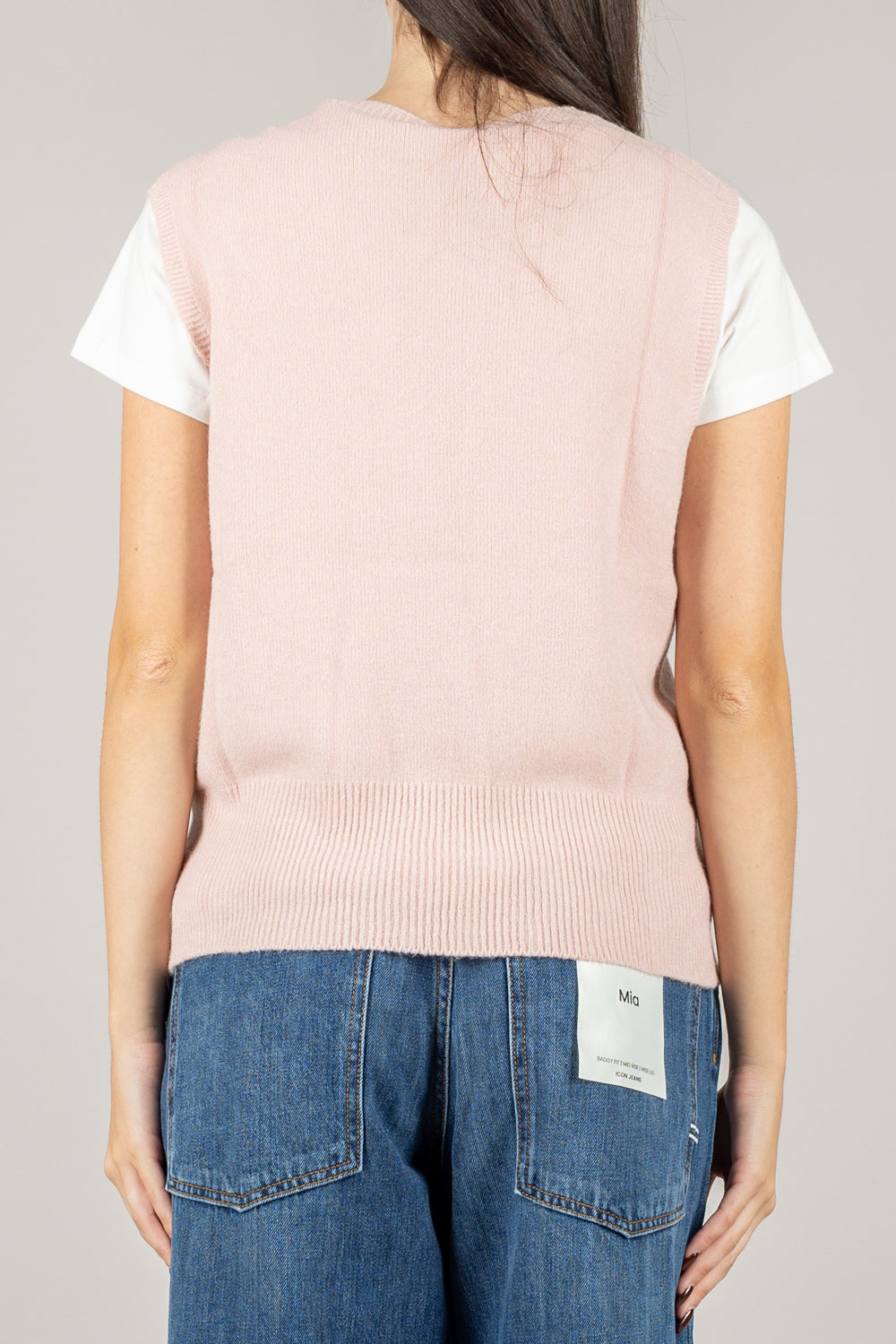 TENSIONE IN - 570302 - GILET IN MAGLIA GIROCOLLO