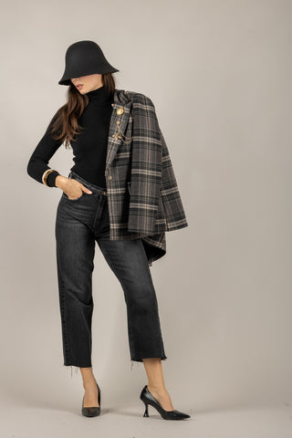 TENSIONE IN - TOM-CUT-BLK - JEANS TAGLIO VIVO