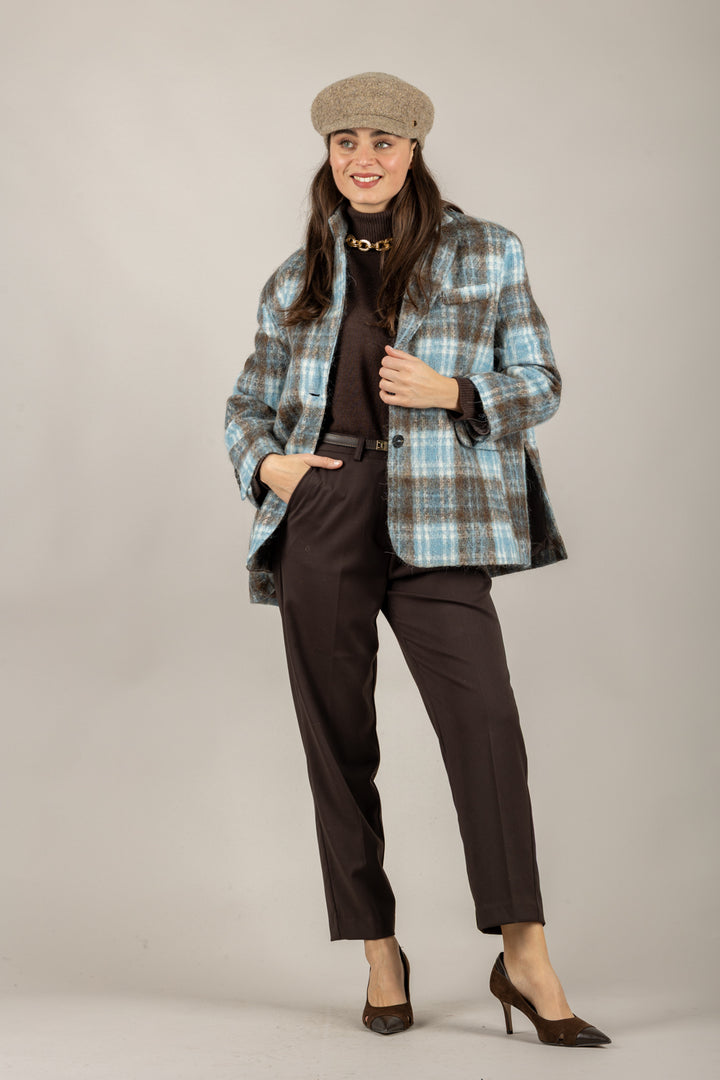 TENSIONE IN - 26B1634 - GIACCA TARTAN MONOPETTO
