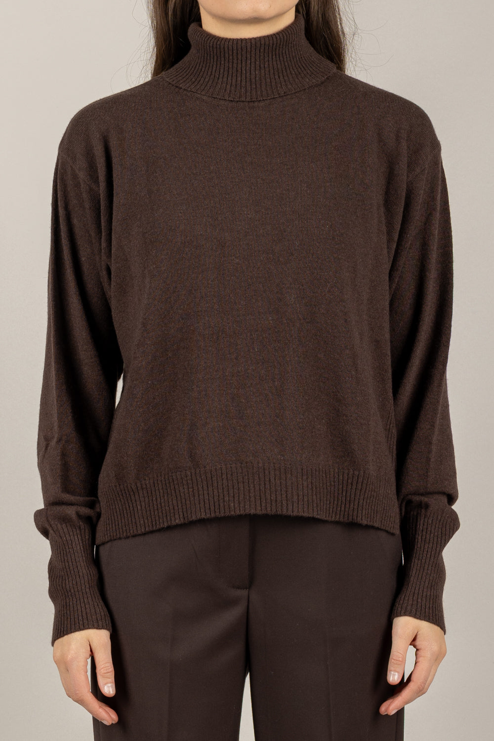 VICOLO - 22108F - MAGLIA MISTO LANA COLLO ALTO