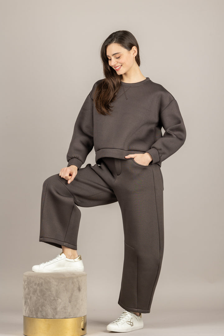 VICOLO - TAB1052 - PANTALONE BALLON NEOPRENE MORO