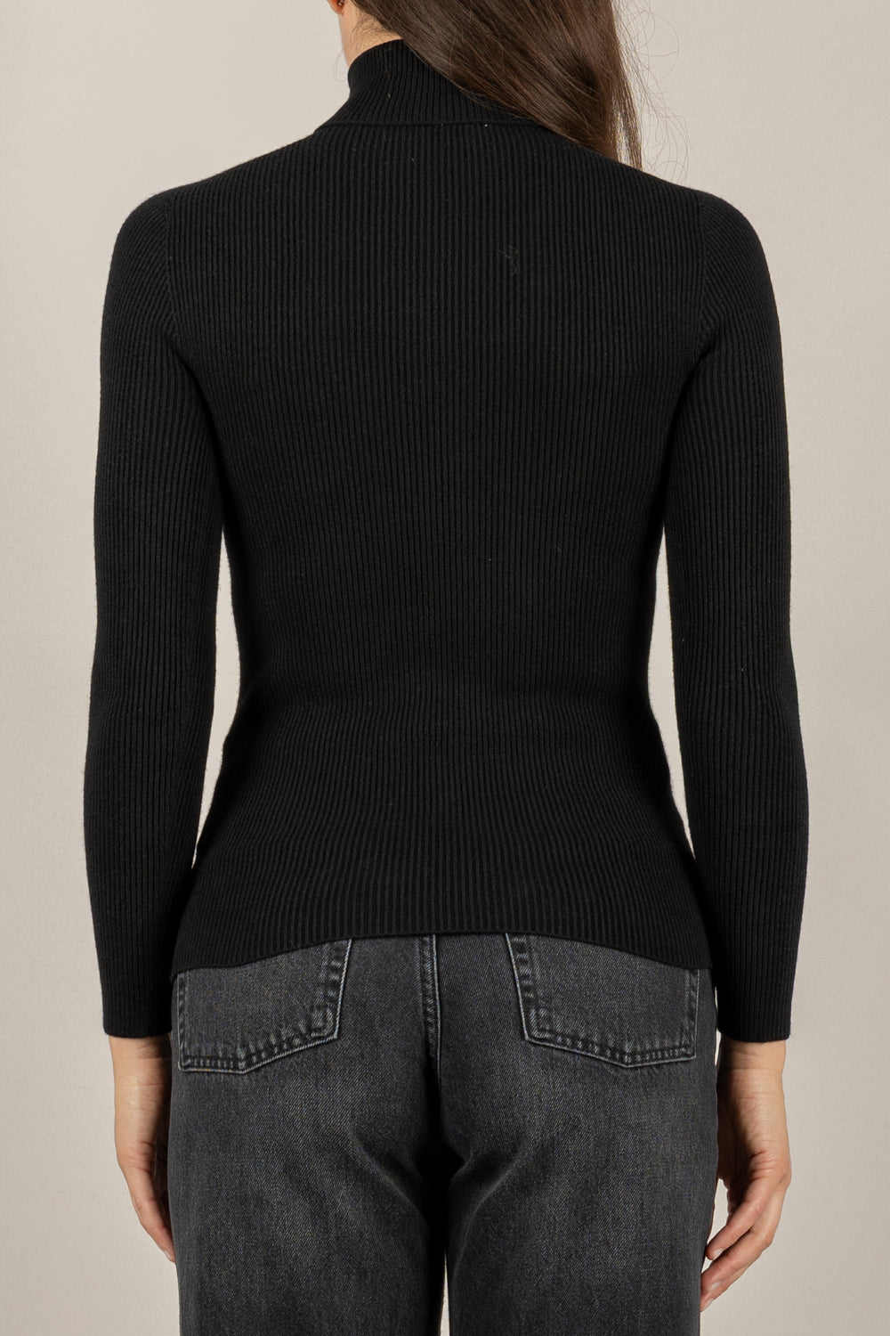 VICOLO - 77314F - MAGLIA A COSTINE COLLO ALTO