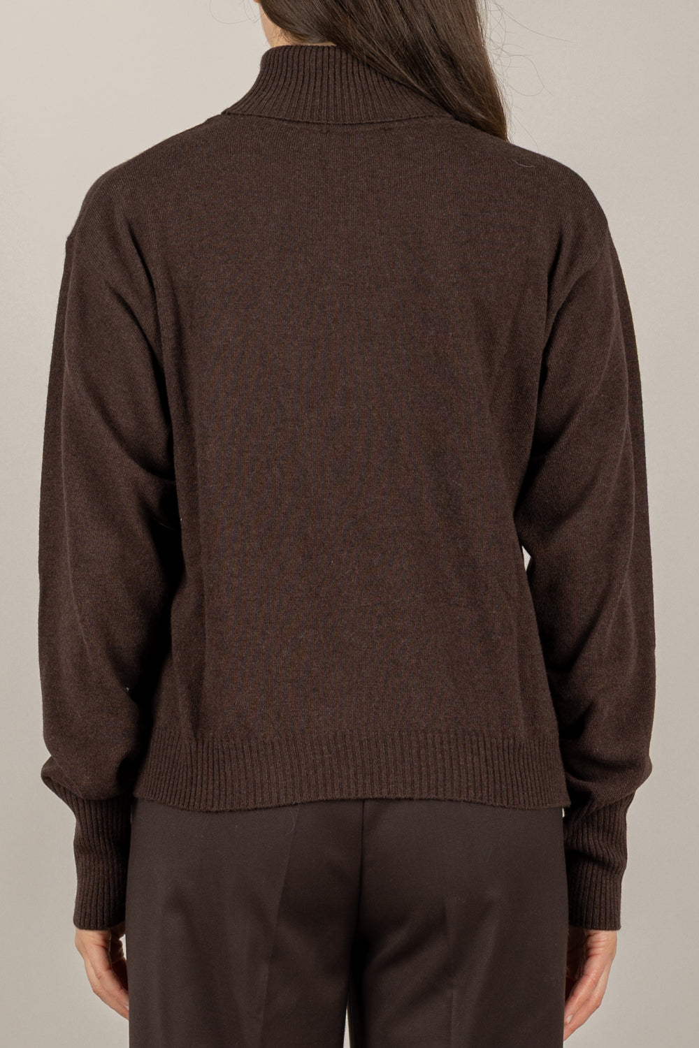 VICOLO - 22108F - MAGLIA MISTO LANA COLLO ALTO