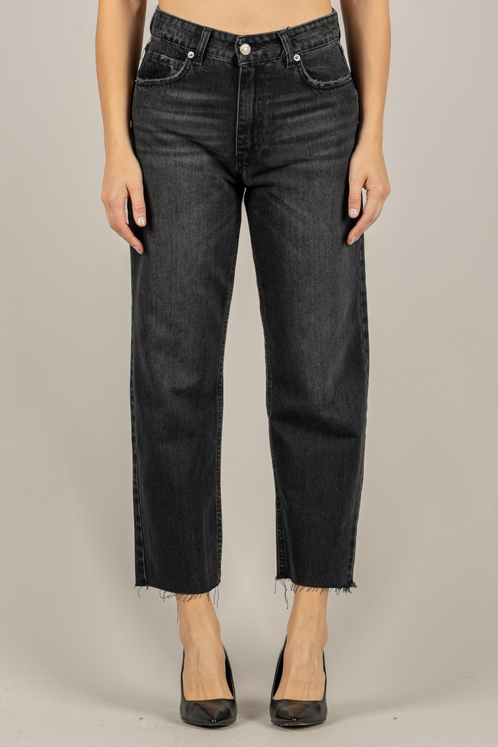 TENSIONE IN - TOM-CUT-BLK - JEANS TAGLIO VIVO