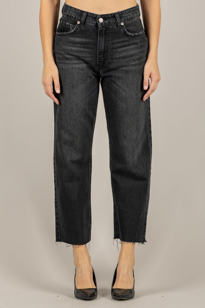 TENSIONE IN - TOM-CUT-BLK - JEANS TAGLIO VIVO