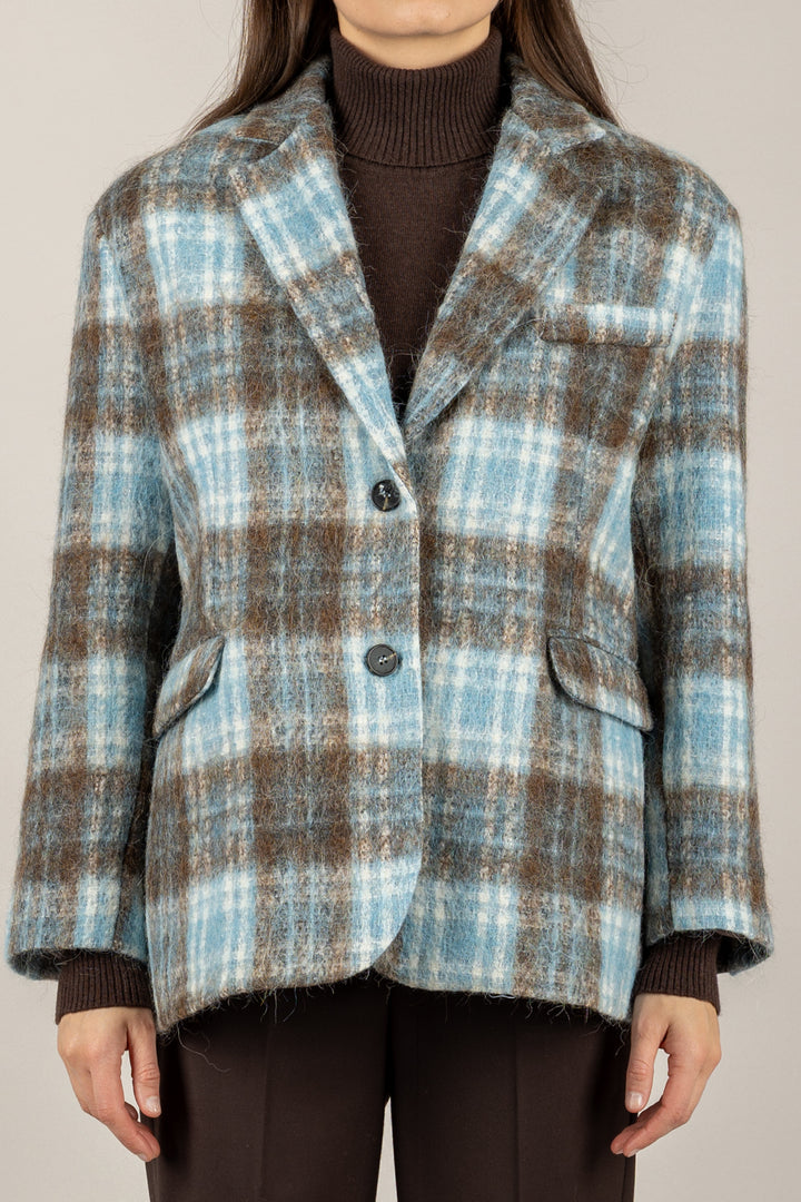 TENSIONE IN - 26B1634 - GIACCA TARTAN MONOPETTO