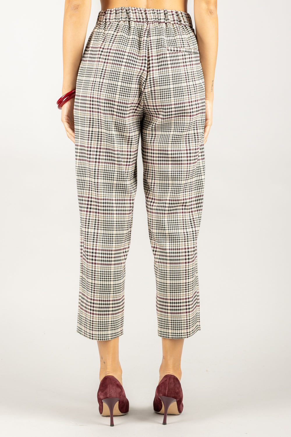 VICOLO - TF0553 - PANTALONE PIED DE POULE