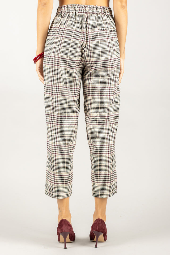 VICOLO - TF0553 - PANTALONE PIED DE POULE