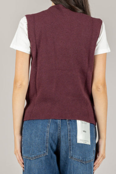 TENSIONE IN - 570302 - GILET IN MAGLIA GIROCOLLO