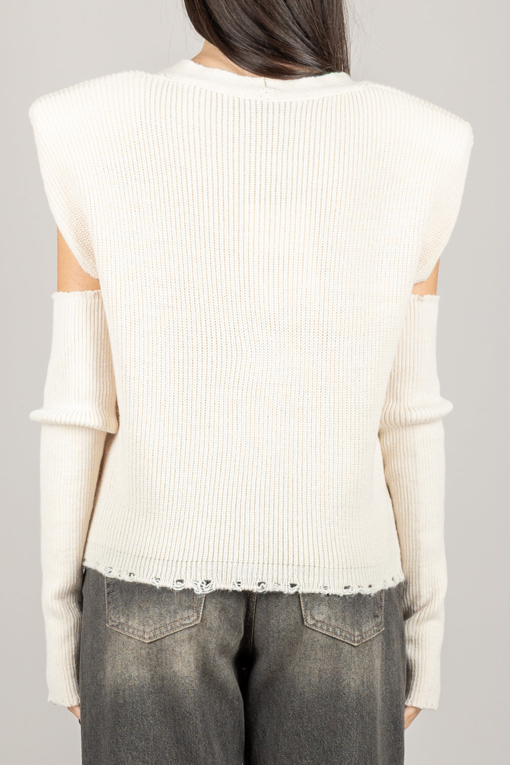 HAVEONE - LFP-P015 - GILET CARDIGAN CON MANICOTTI