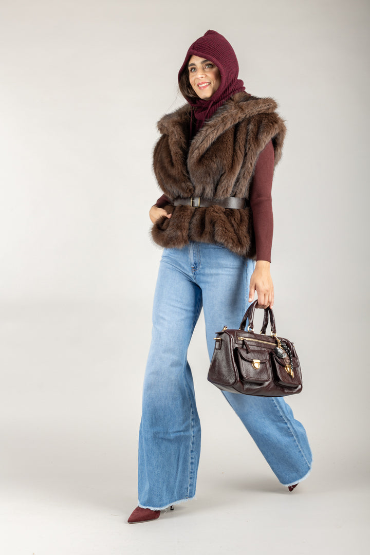 VICOLO - TF0711  - GILET ECOPELLICCIA