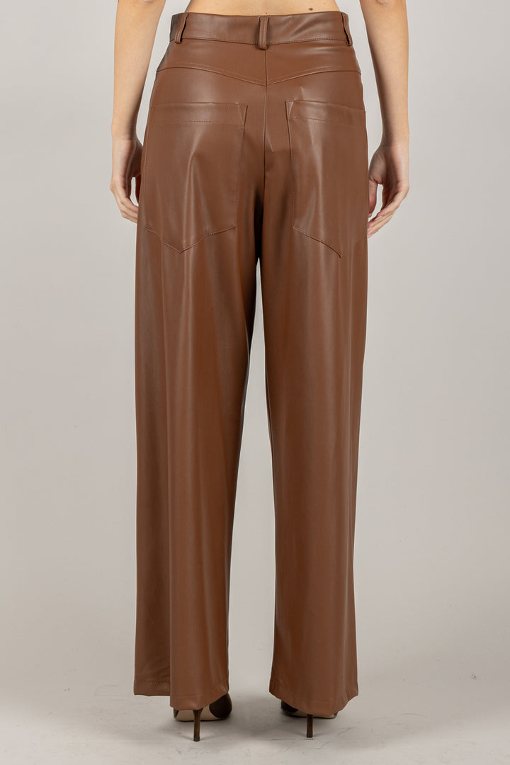 DIXIE - P845Y086 - PANTALONE ECOPELLE PALAZZO