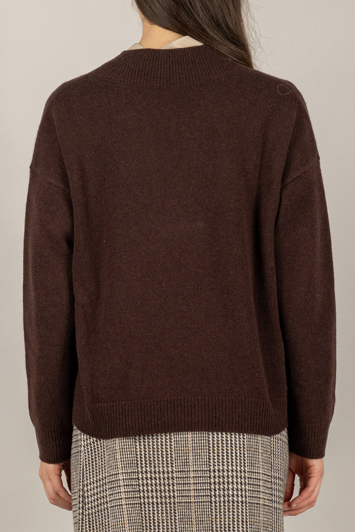 TENSIONE IN - WL785AI25 - MAGLIA SCOLLO A V IN LANA