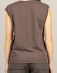 VICOLO - 2AB2116 - MAGLIA SMANICATA MORO FUCSIA ARANCIO