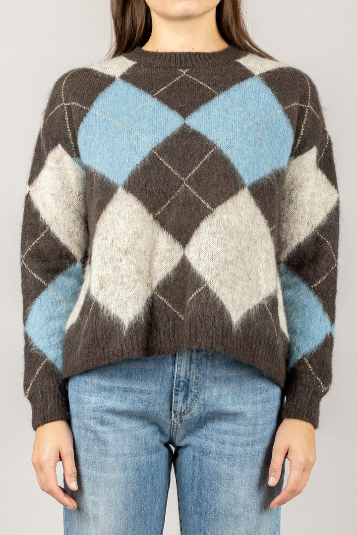 TENSIONE IN - D80998 - MAGLIA ROMBI FILO LUREX