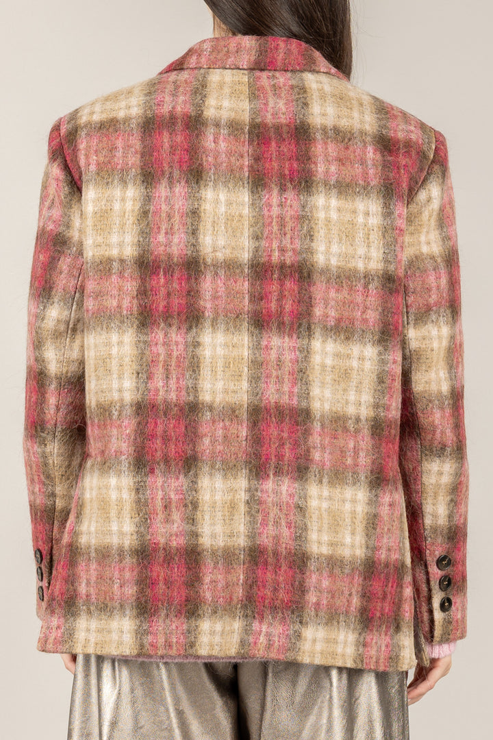 TENSIONE IN - 26B1581 - GIACCA TARTAN BICOLORE