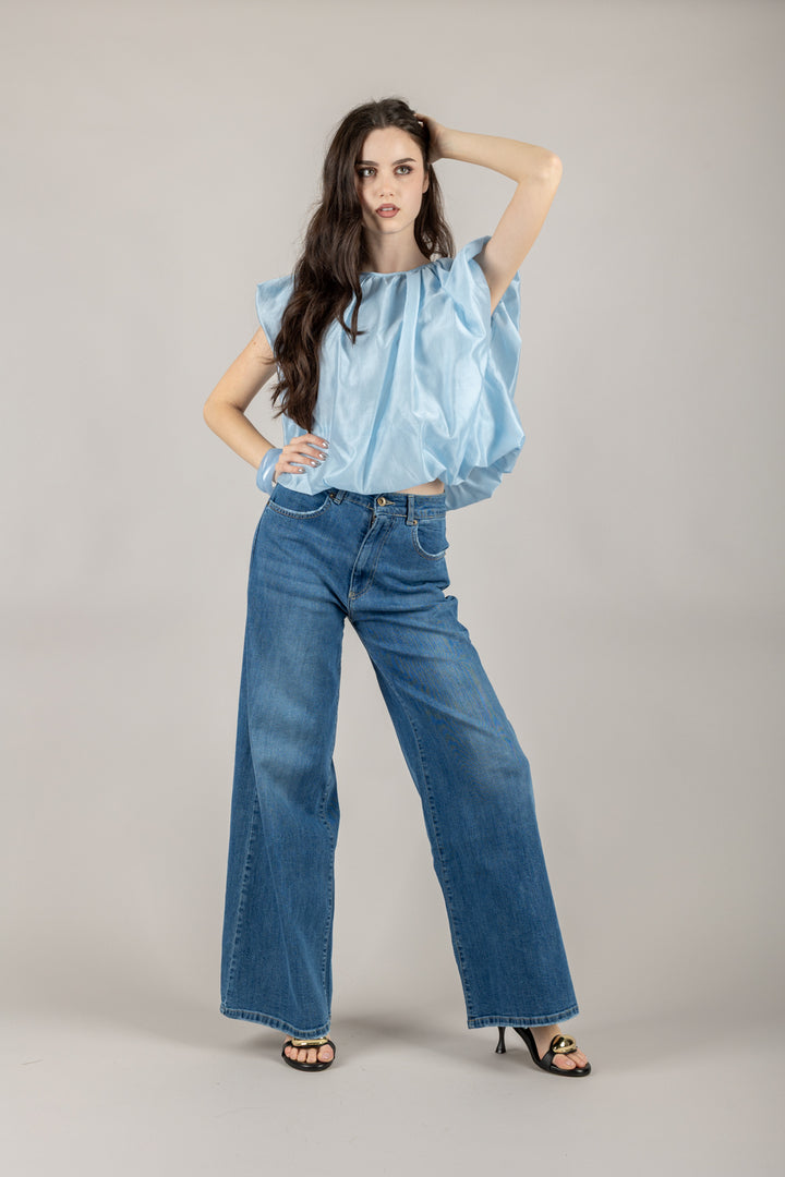VICOLO - TD2345 - BLUSA FIOCCO SCHIENA