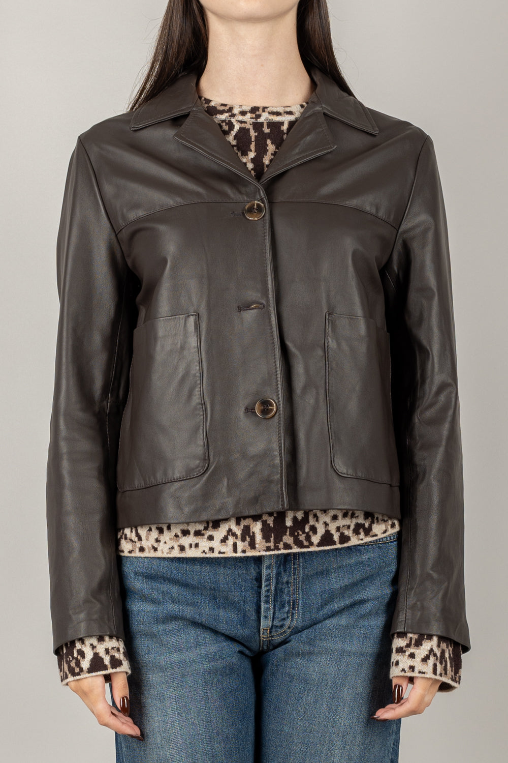 VICOLO - TF0327 - GIACCA IN PELLE CORTA