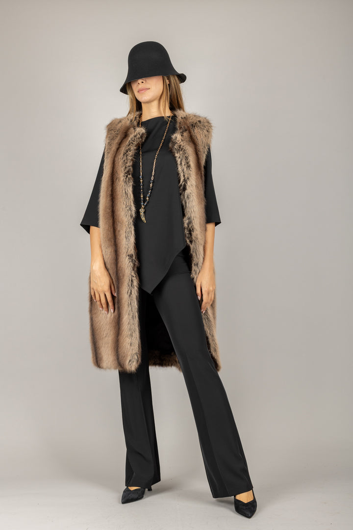 DIXIE - L330Y002A - GILET PELLICCIA SINTETICA